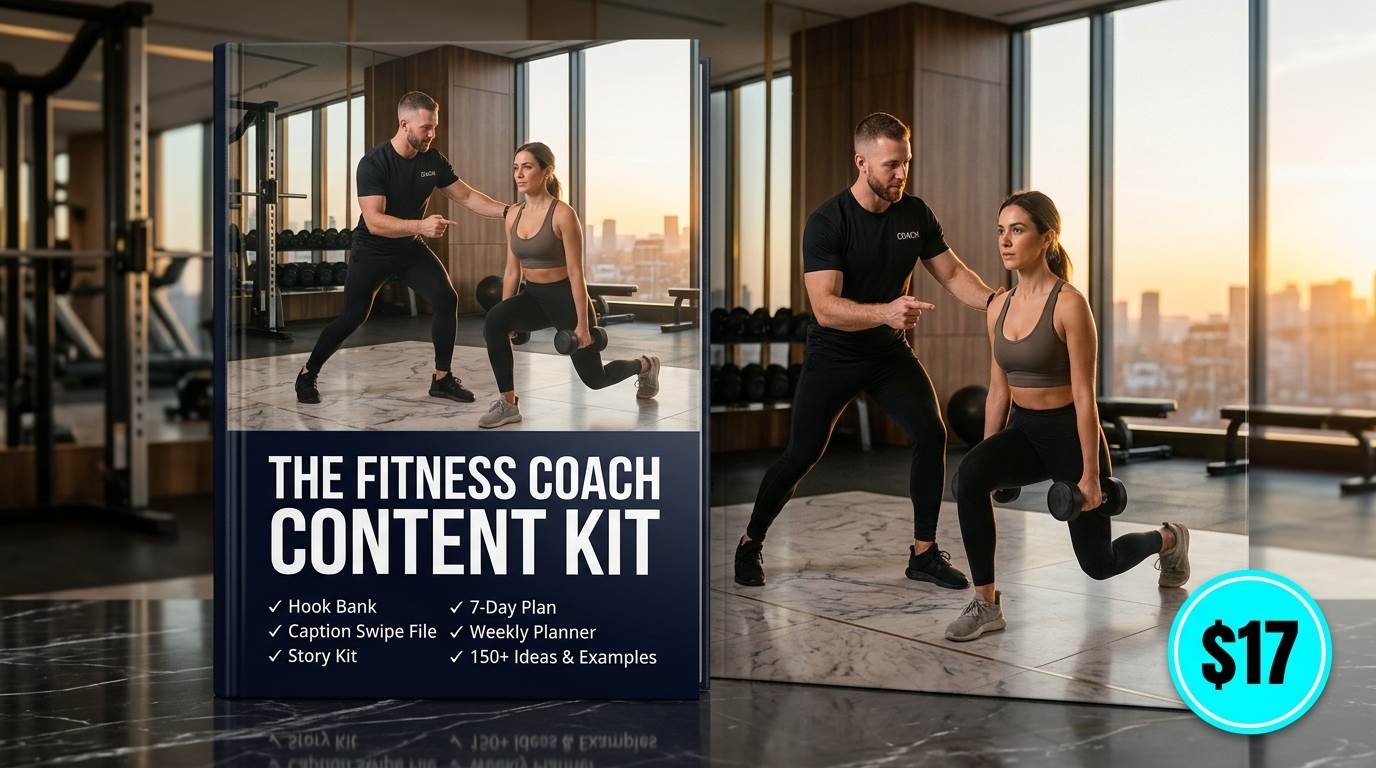 Cover of The Fitness Coach Content Kit for fitness trainers